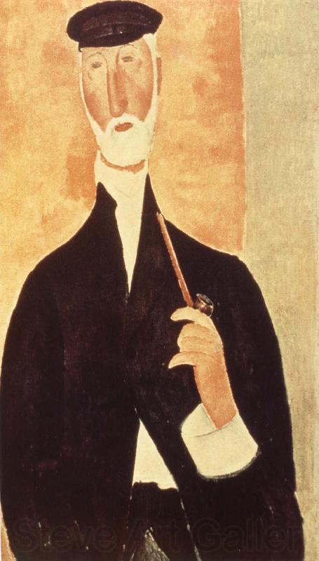 Amedeo Modigliani Man with Pipe Norge oil painting art